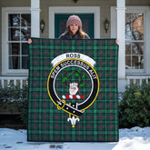 Ross Hunting Modern Tartan Crest Quilt